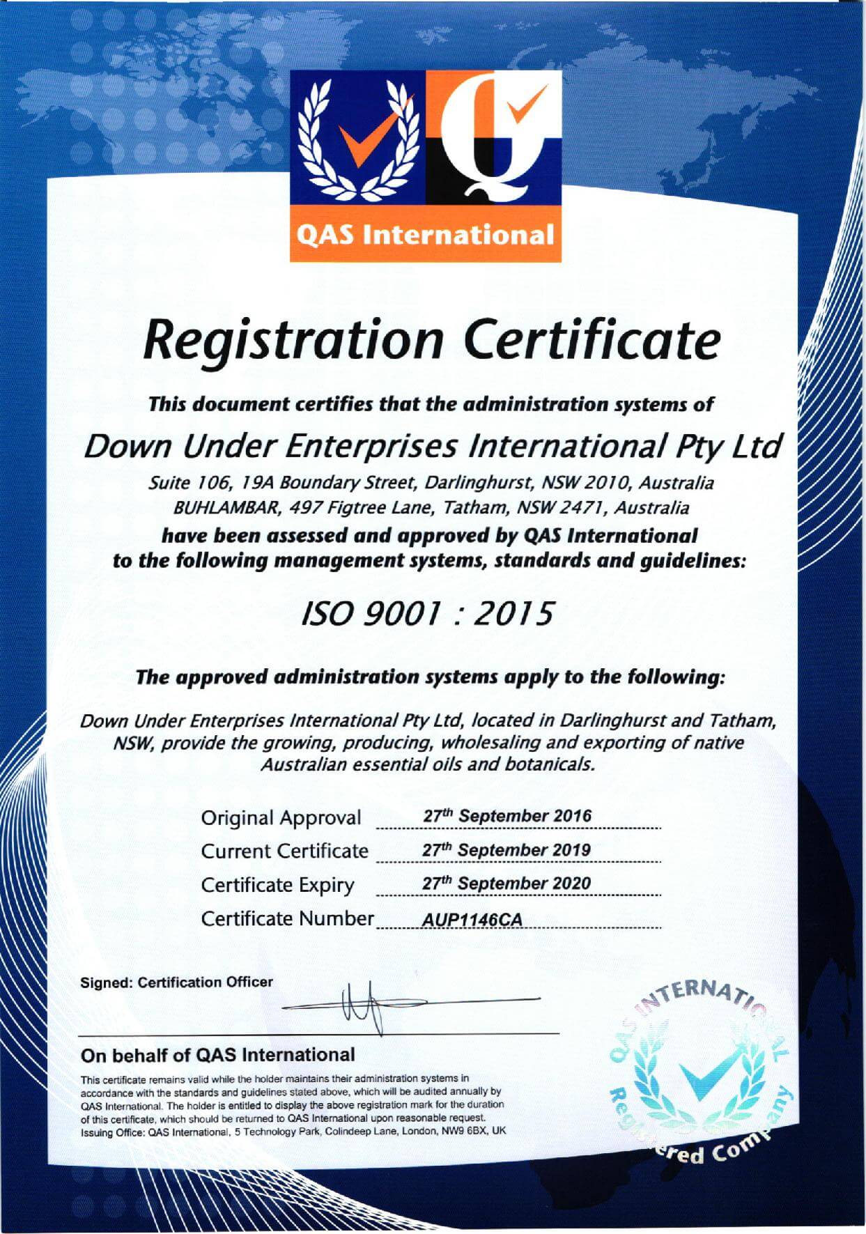 ISO9001 Certificate